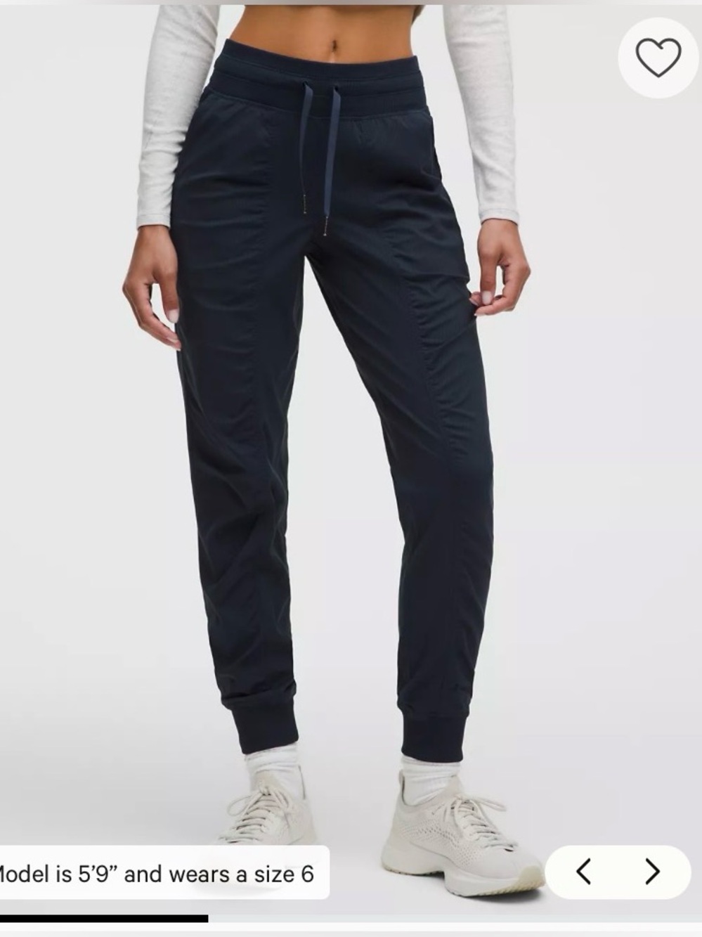 lululemon athletica Navy Blue Drawstring Dance studio Jogger Pants